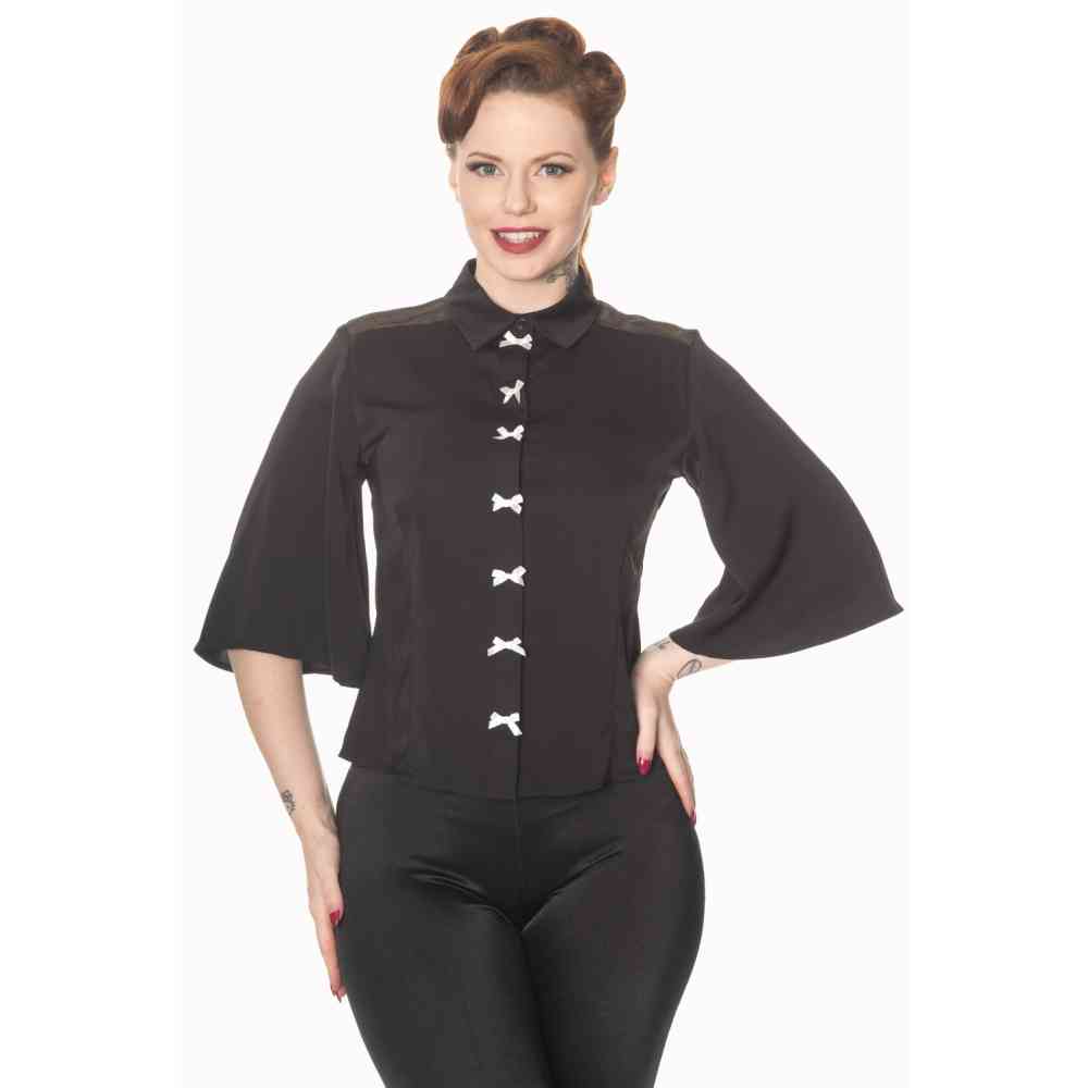 Banned - Bows delight Bluse - Schwarz